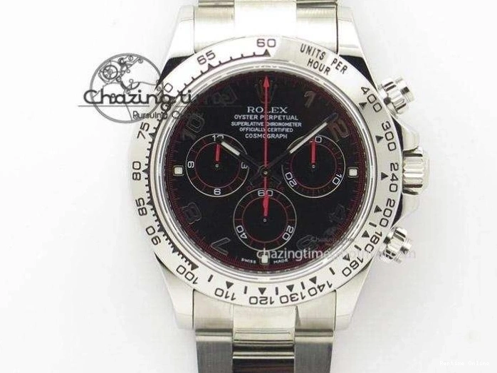 0420 DAYTONA 116518 APSF 1:1 BEST EDITION YG BLACK DIAL ON OYSTERFLEX RUBBER STRAP SH OnTrend 1784